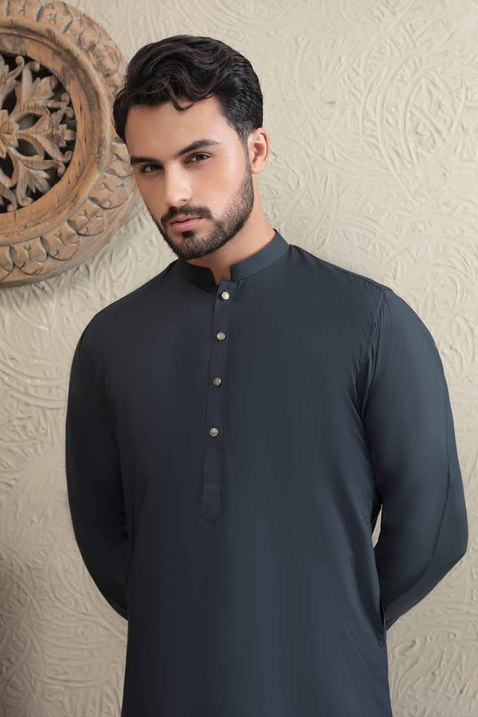 WASH & WEAR KURTA PYJAMA 24839 BOTTLE GREEN