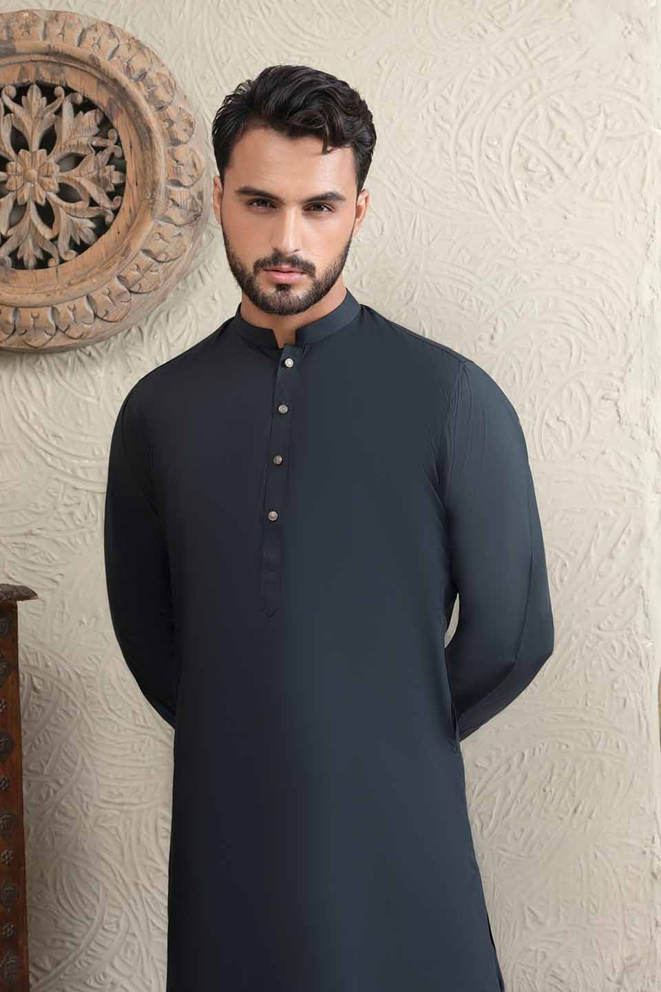 WASH & WEAR KURTA PYJAMA 24839 BOTTLE GREEN