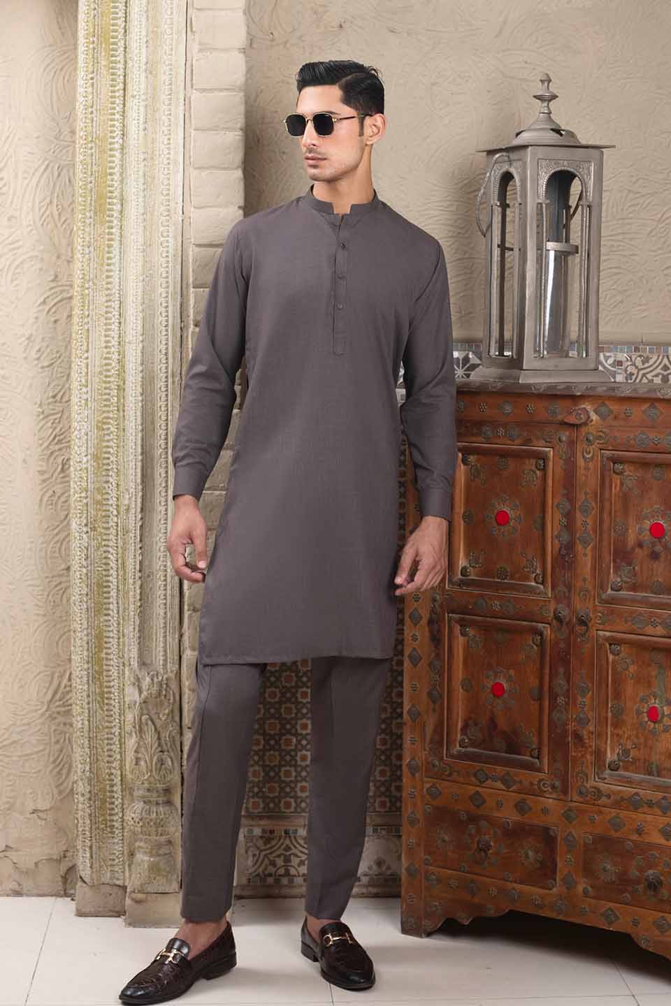 WASH & WEAR KURTA PYJAMA 24841 STONE