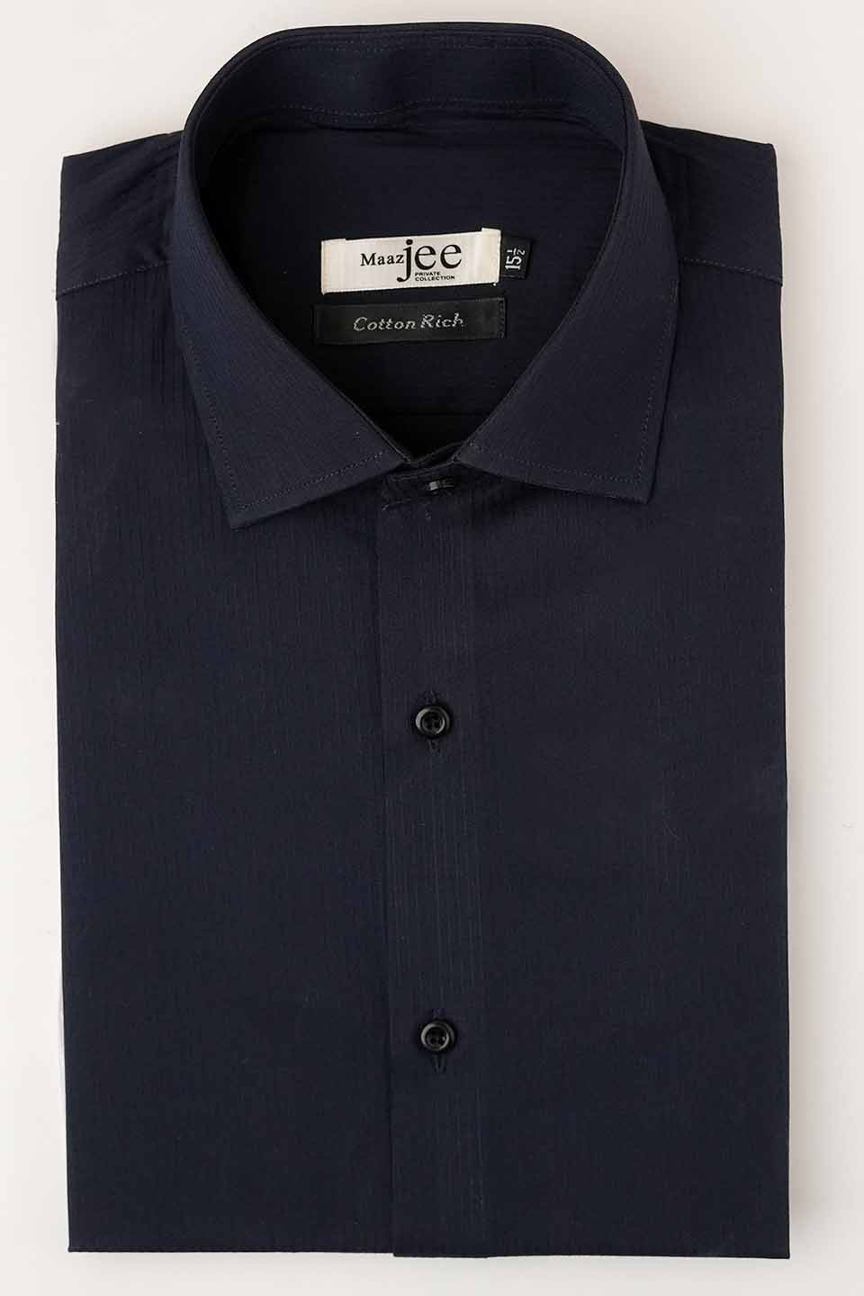 FORMAL SHIRTS NAVY BLUE LNG  MSTF24-10