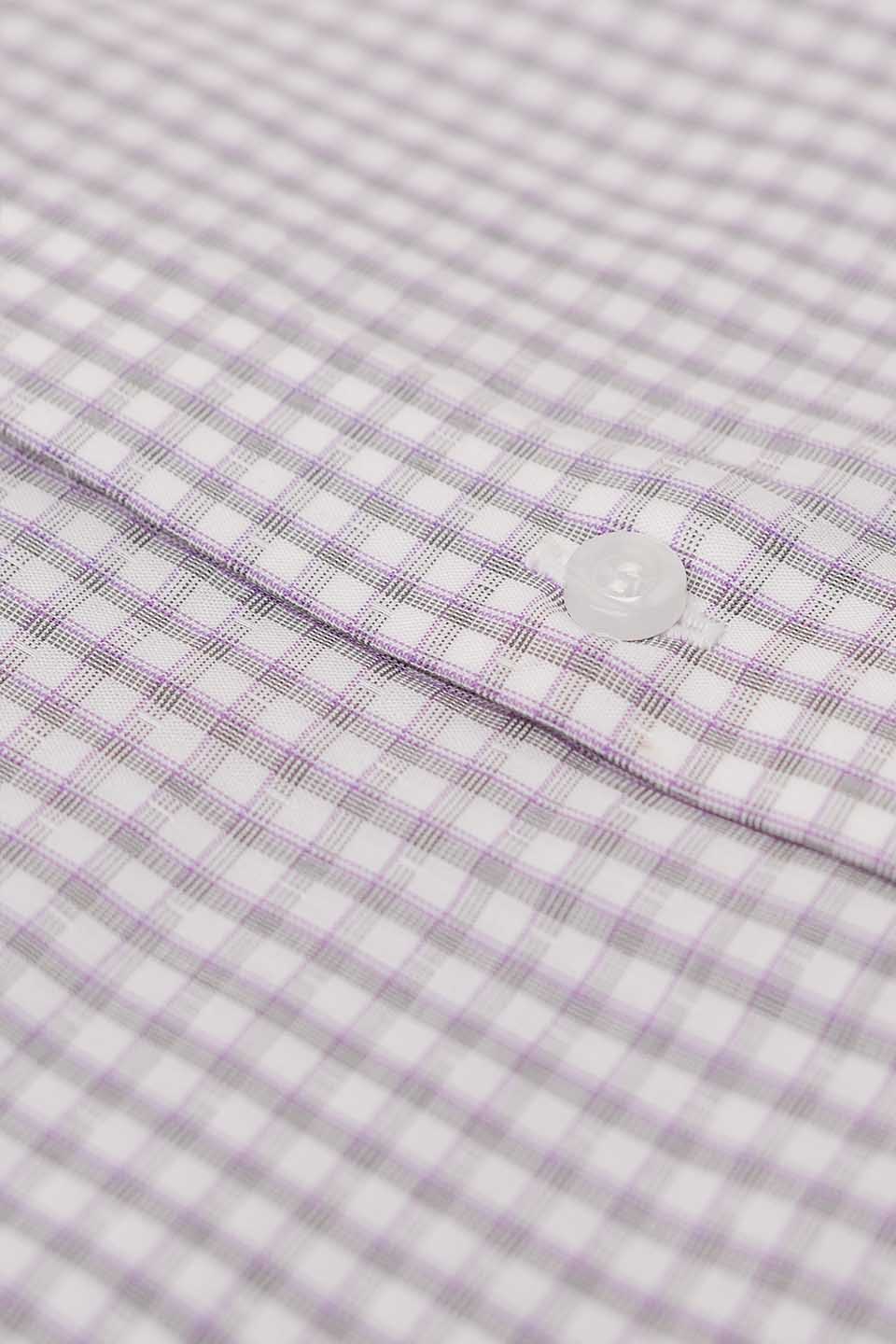 FORMAL SHIRTS PURPLE CHECK LNG ITALY-22-10